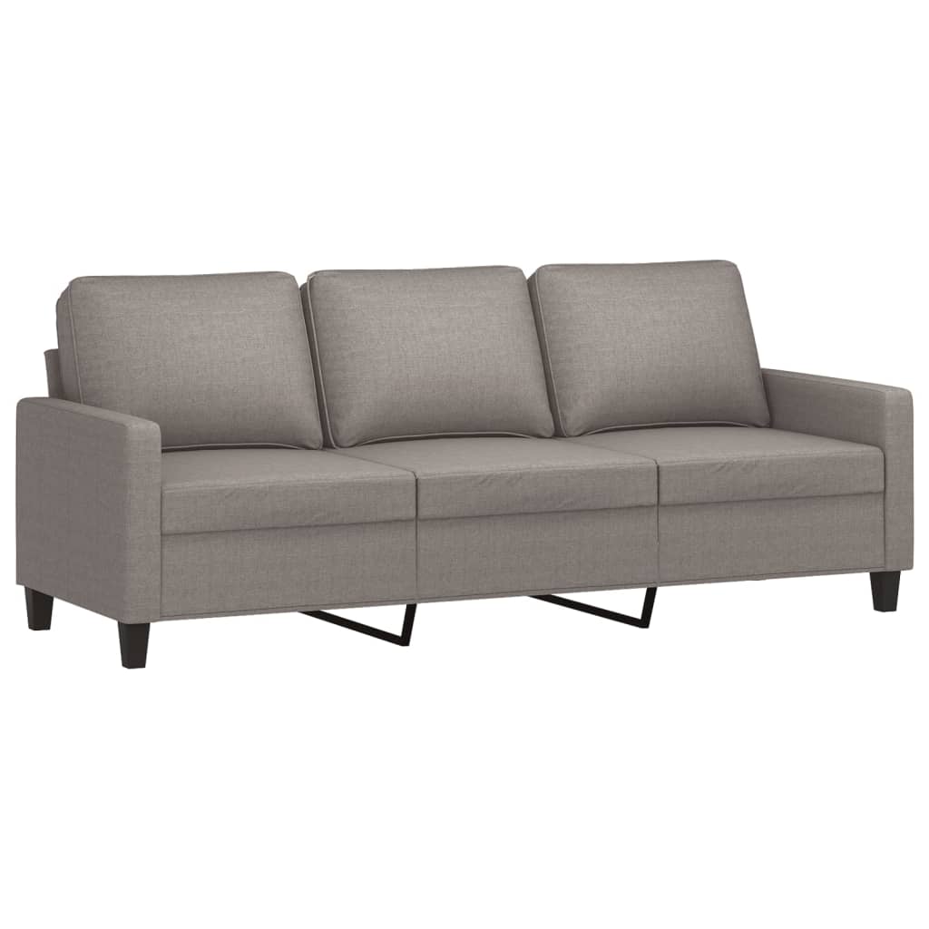 vidaXL 2-delige Loungeset met kussens stof taupe