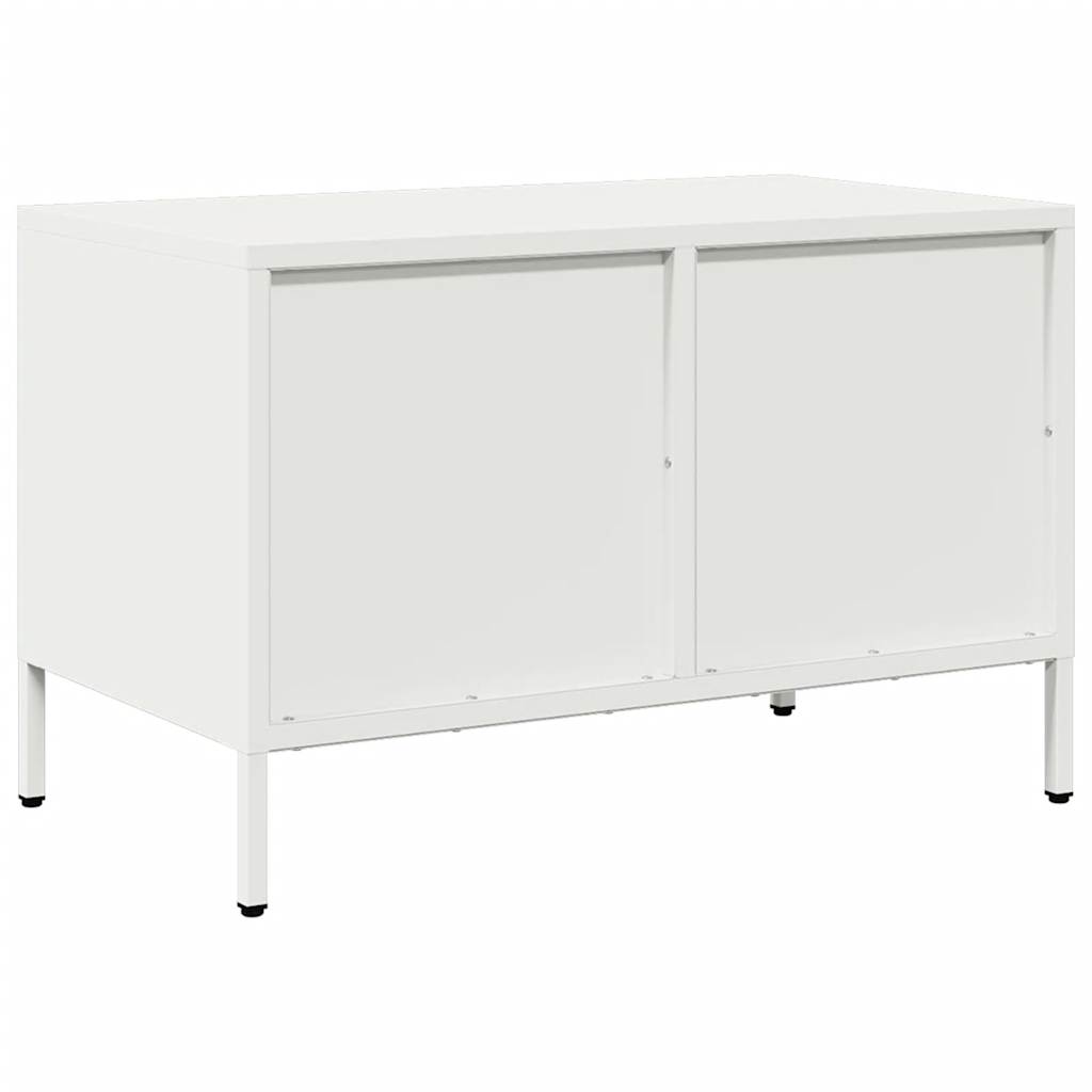 vidaXL Tv-meubel 68x39x43,5 cm koudgewalst staal wit