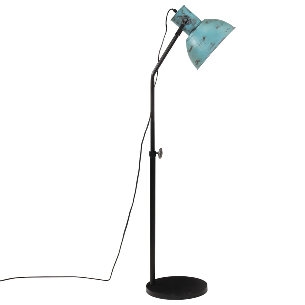 vidaXL Vloerlamp 25 W E27 30x30x90/150 cm verweerd blauw