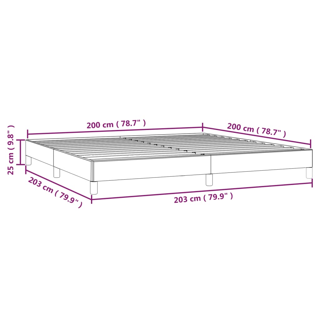 vidaXL Bedframe kunstleer zwart 200x200 cm