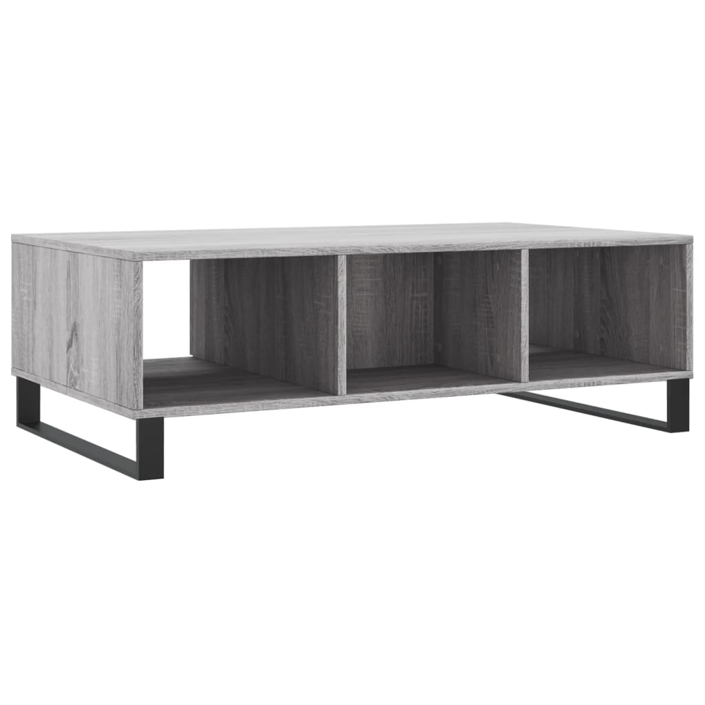 vidaXL Salontafel 104x60x35 cm bewerkt hout grijs sonoma