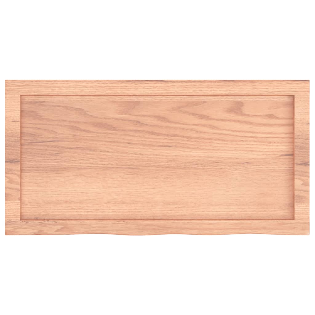 vidaXL Wandschap 80x40x(2-4) cm behandeld massief eikenhout lichtbruin