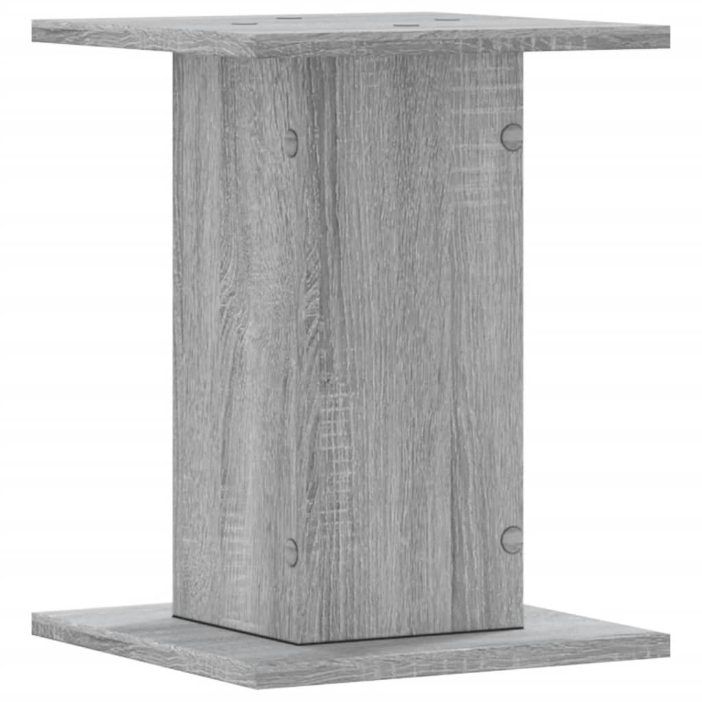 vidaXL Plantenstandaards 2 st 30x30x40 cm bewerkt hout grijs sonoma