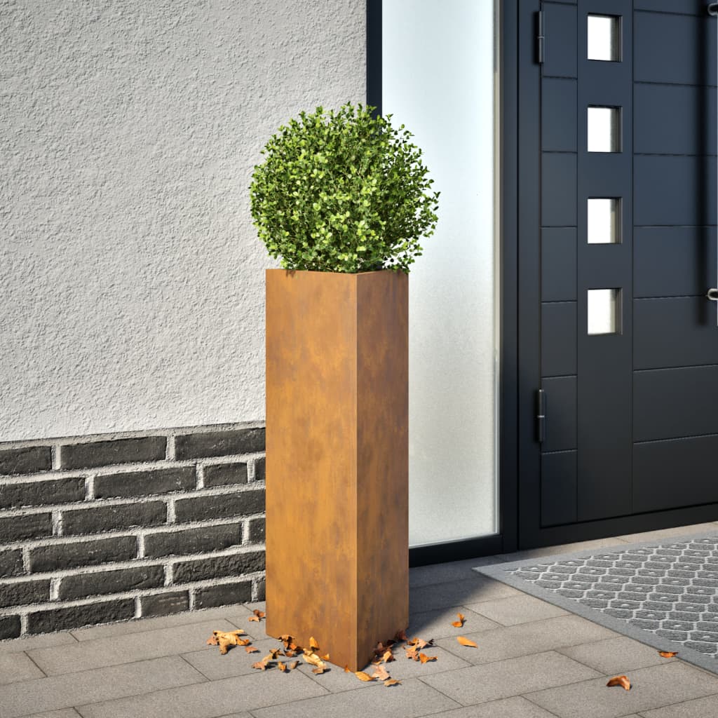 vidaXL Plantenbak driehoek 30x26x75 cm cortenstaal