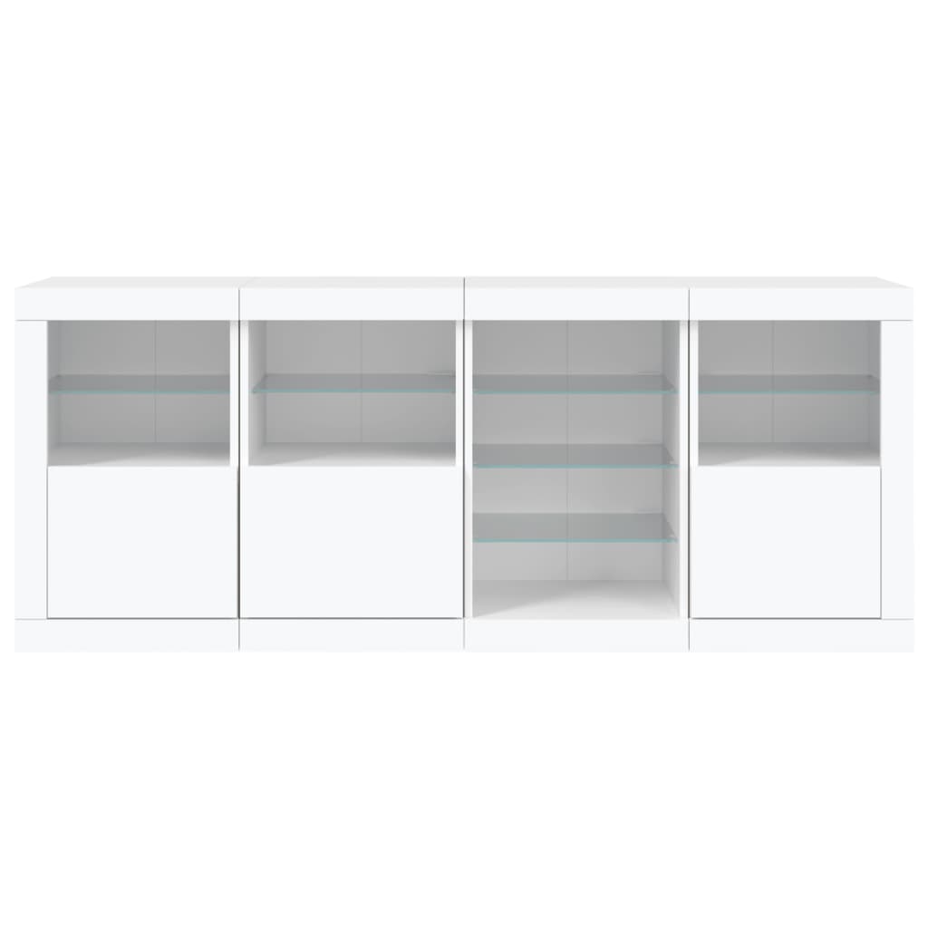 vidaXL Dressoir met LED-verlichting 164x37x67 cm wit