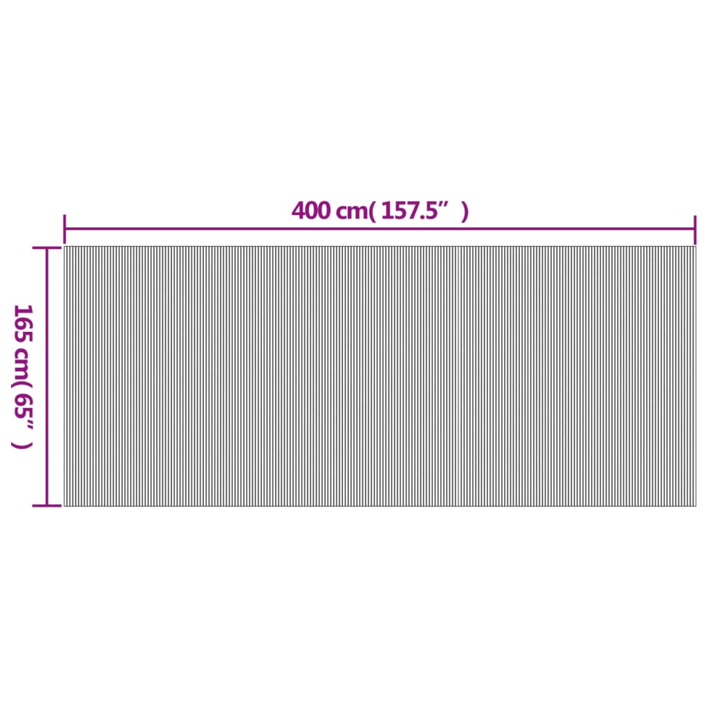 vidaXL Kamerscherm 165x400 cm bamboe wit