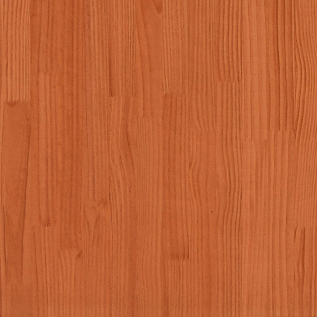 vidaXL Bedframe met hoofdbord massief grenenhout wasbruin 120x200 cm