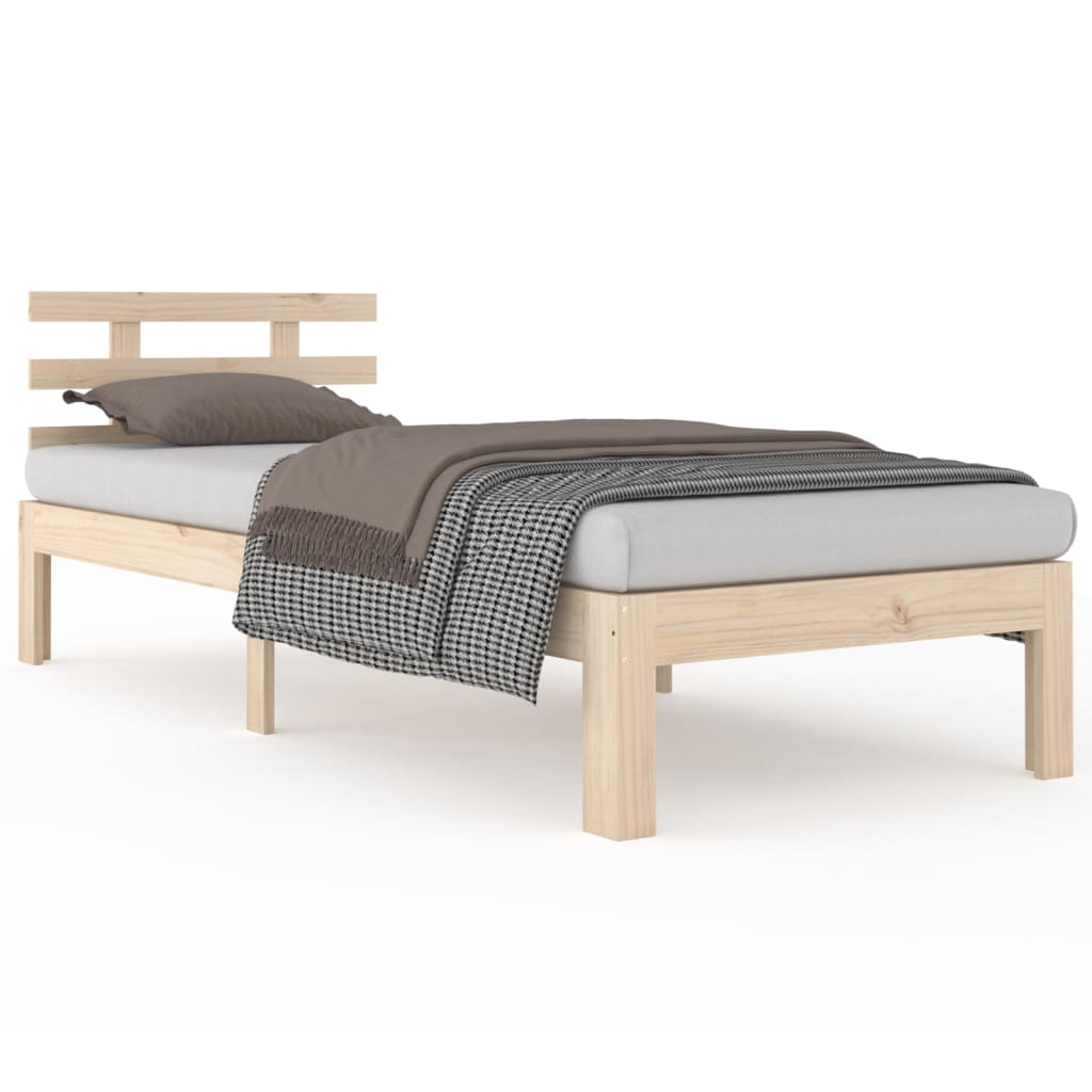 vidaXL Bedframe massief hout 75x190 cm