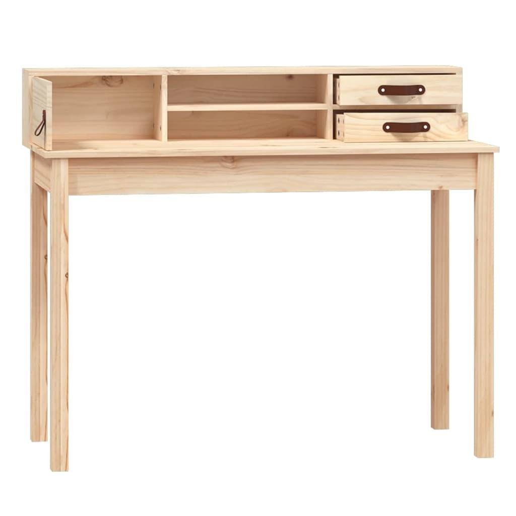 vidaXL Bureau 110x50x93 cm massief grenenhout