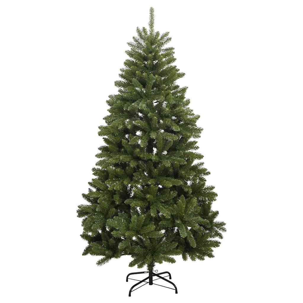 vidaXL Kunstkerstboom met scharnieren 300 LED's en kerstballen 240 cm