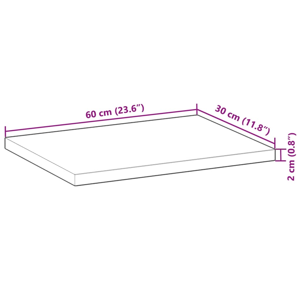 vidaXL Wandschappen 4 st zwevend 60x30x2 cm onbehandeld acaciahout