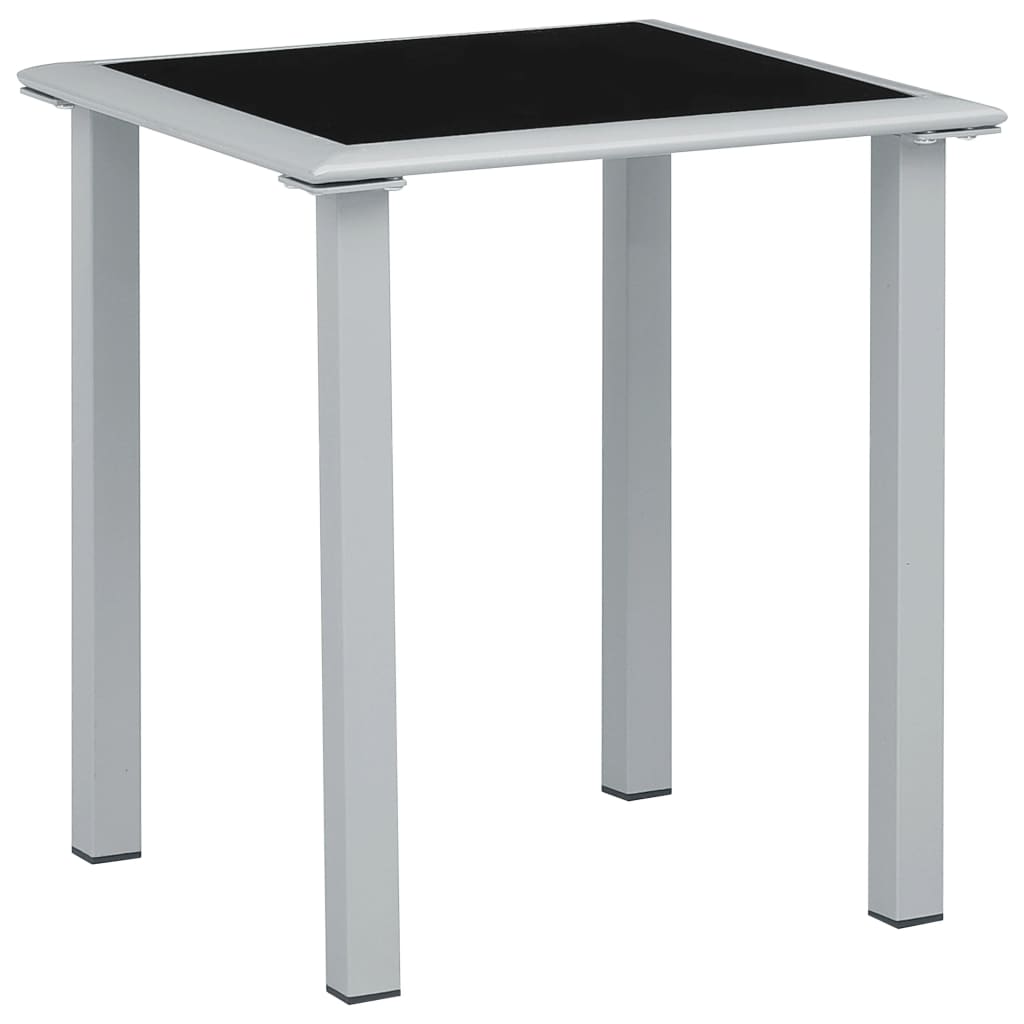 vidaXL Ligbedden 2 st met tafel aluminium crèmekleurig