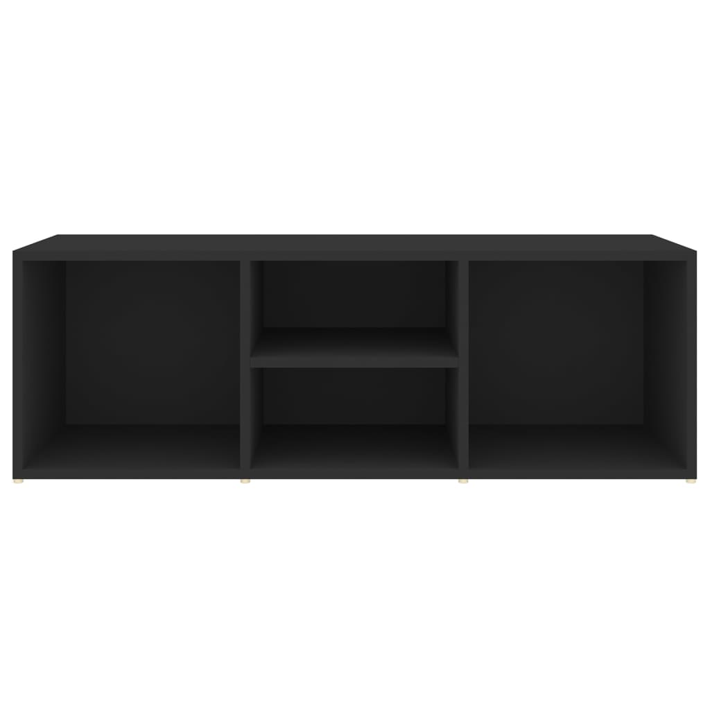 vidaXL Schoenenopbergbank 105x35x35 cm bewerkt hout zwart