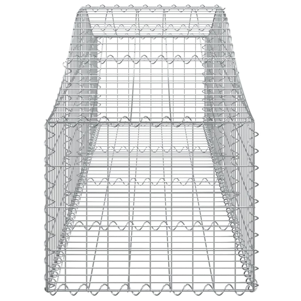 vidaXL Schanskorven 10 st gewelfd 200x50x40/60 cm gegalvaniseerd ijzer