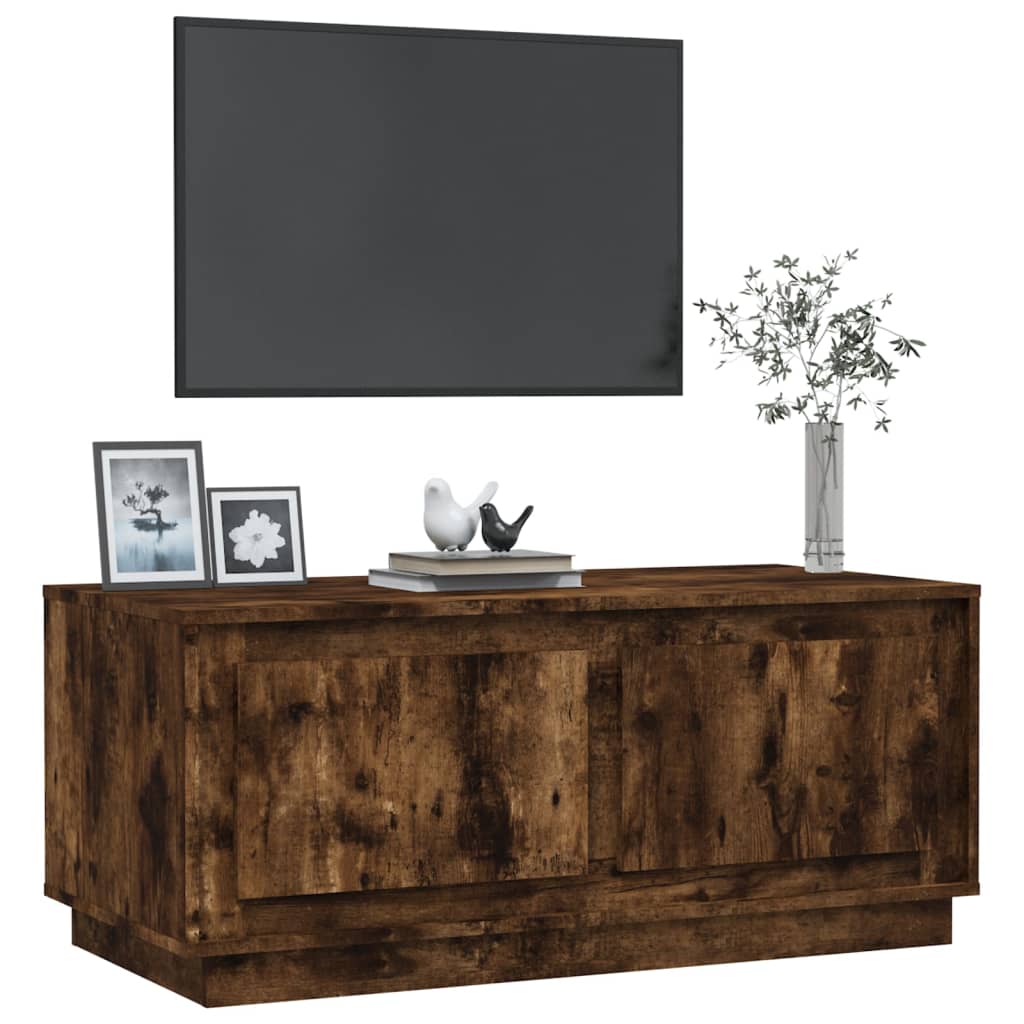 vidaXL Salontafel 102x50x44 cm bewerkt hout gerookt eikenkleurig