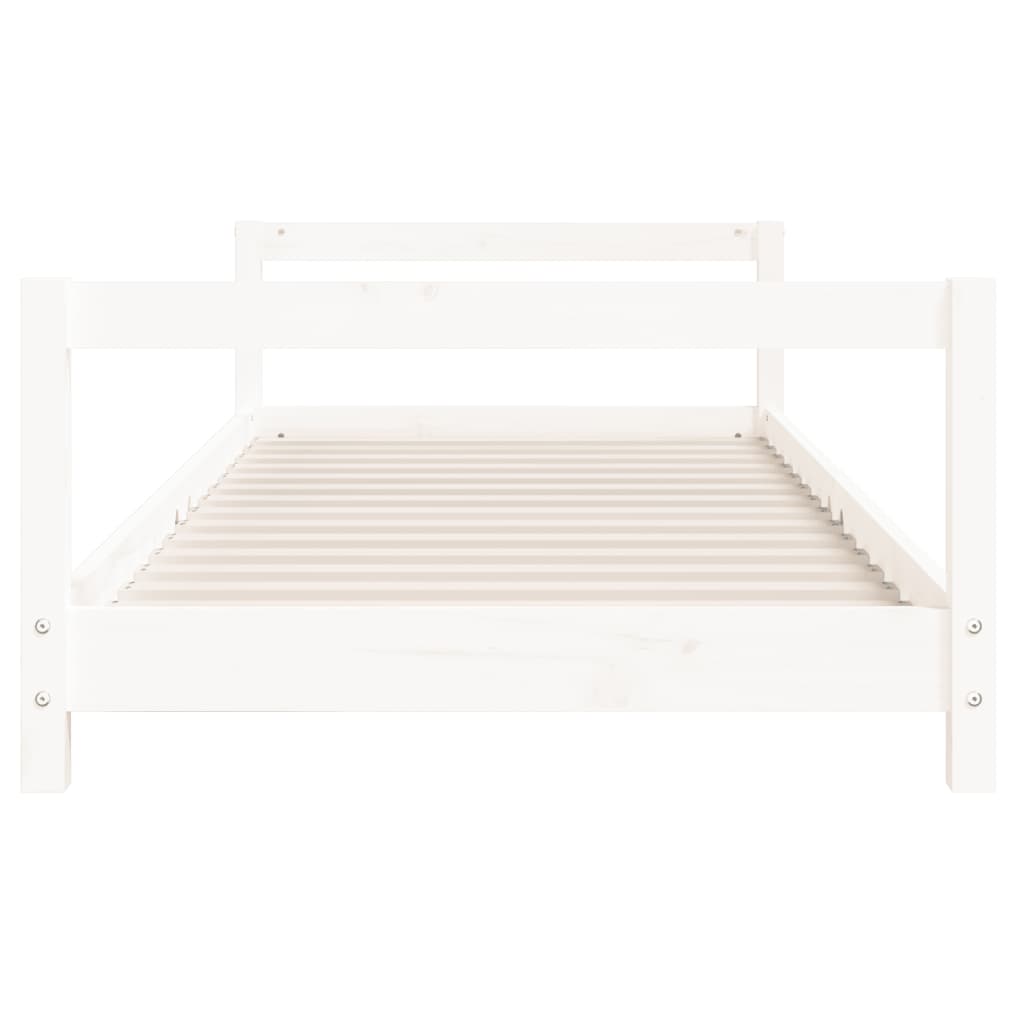 vidaXL Kinderbedframe 90x200 cm massief grenenhout wit