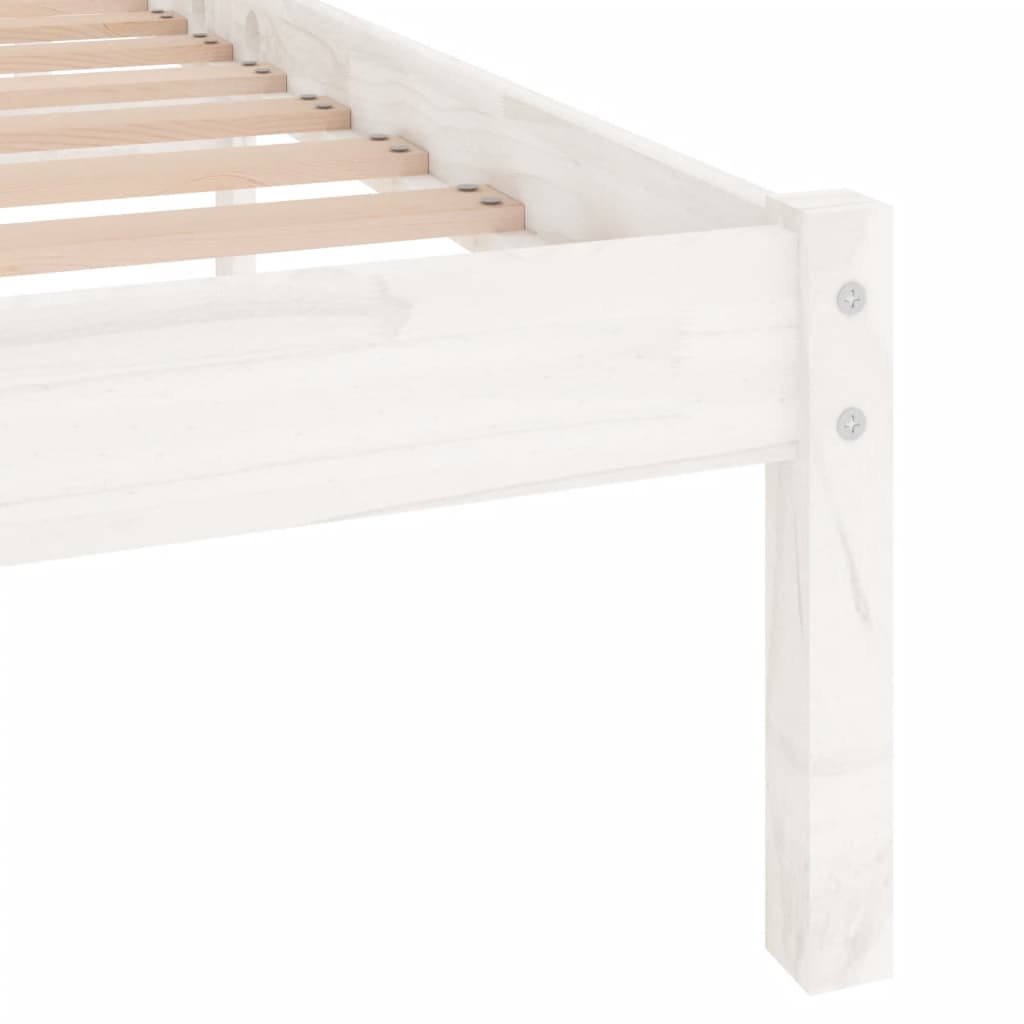 vidaXL Bedframe massief hout wit 180x200 cm