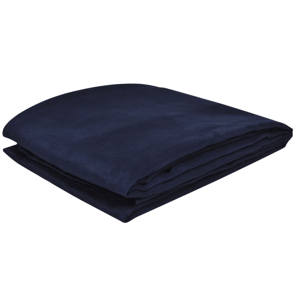 Bankhoes microsuede marineblauw 270 x 350 cm