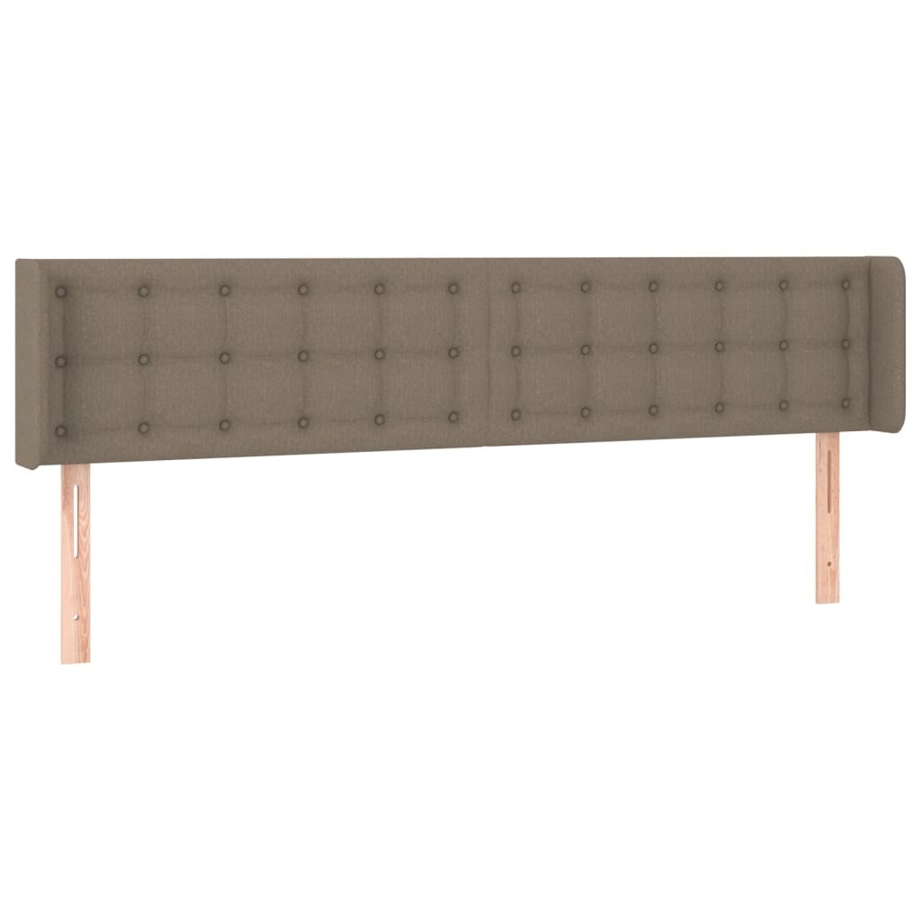 vidaXL Hoofdbord met randen 163x16x78/88 cm stof taupe