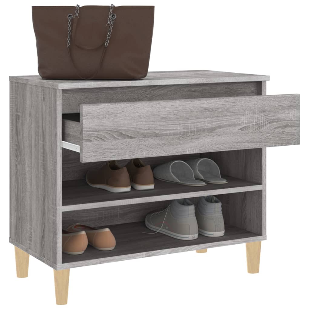 vidaXL Schoenenkast 70x36x60 cm bewerkt hout sonoma grijs