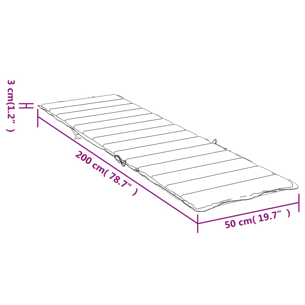 vidaXL Ligbedkussen 200x50x3cm oxford stof crèmekleurig