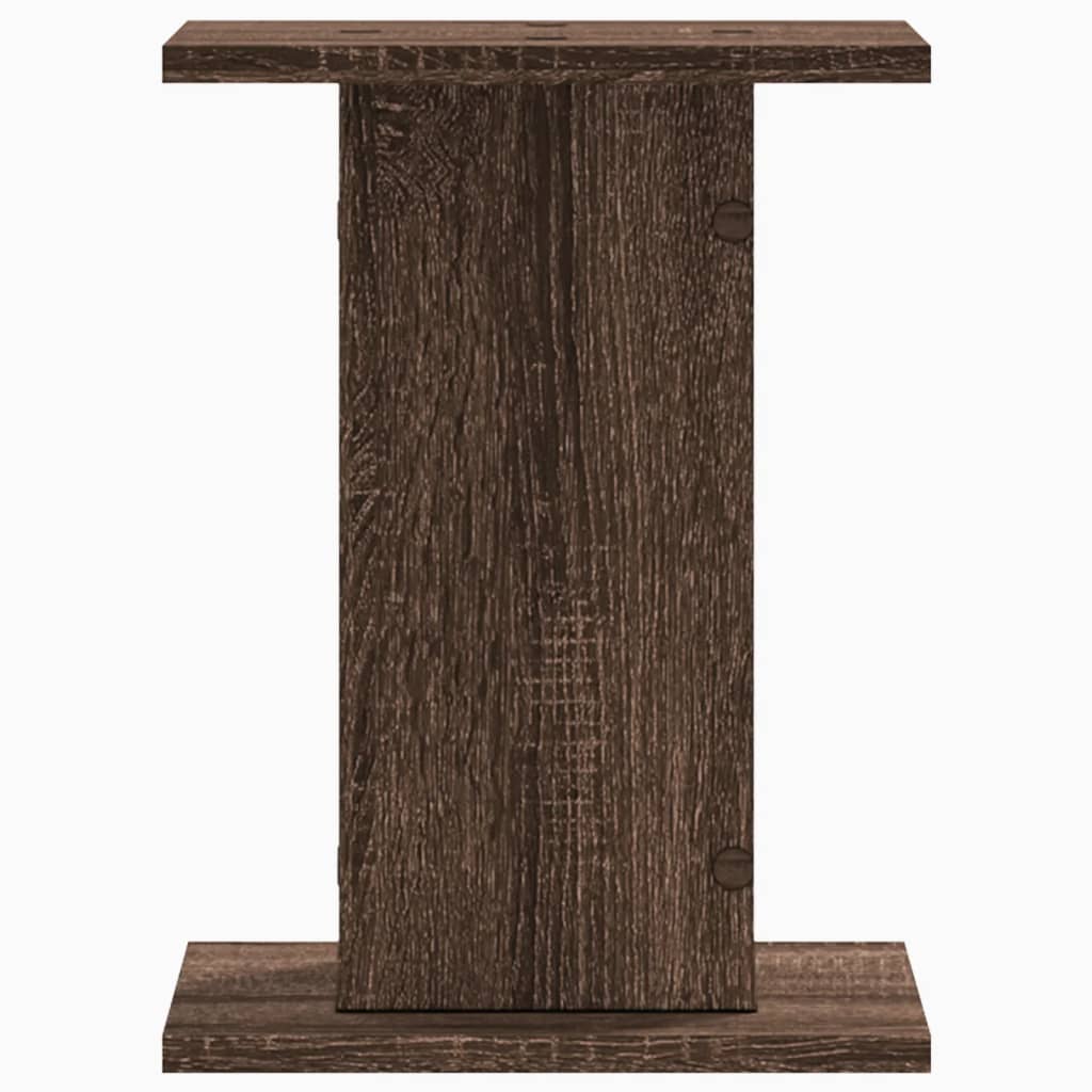 vidaXL Plantenstandaards 2 st 30x30x40 cm bewerkt hout bruin eiken