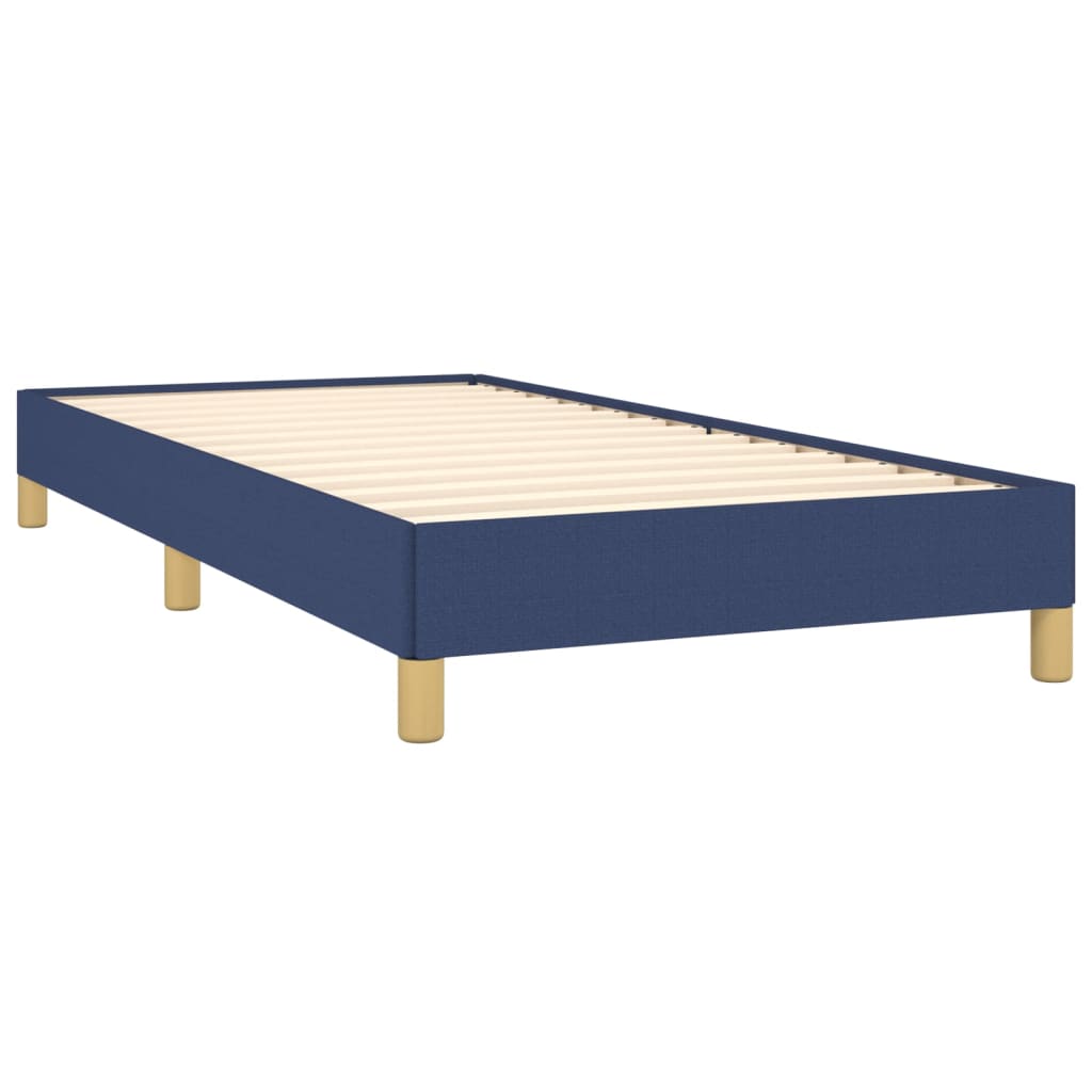 vidaXL Bedframe stof blauw 90x190 cm