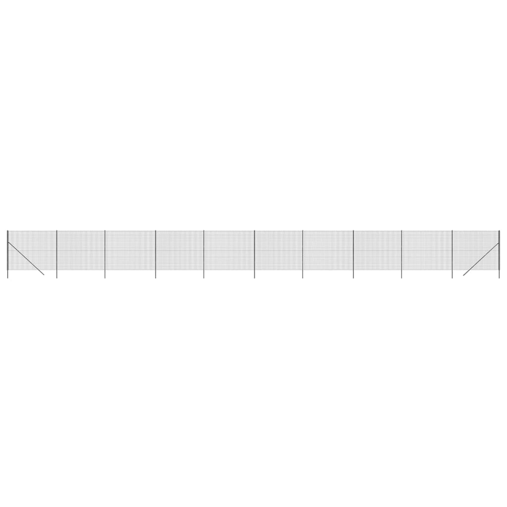 vidaXL Draadgaashek 2,2x25 m gegalvaniseerd staal antracietkleur