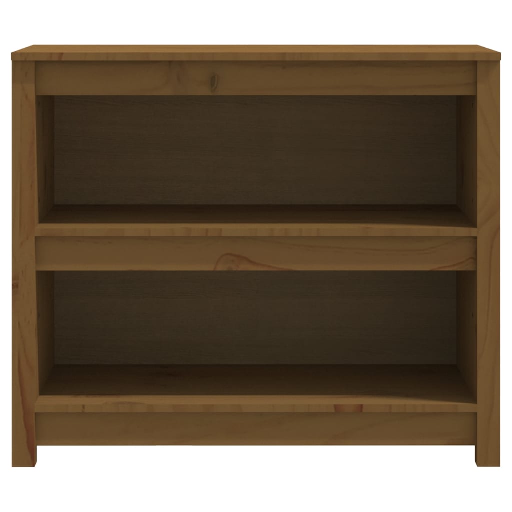 vidaXL Boekenkast 80x35x68 cm massief grenenhout honingbruin