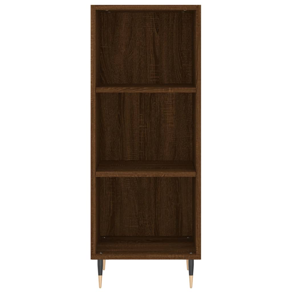 vidaXL Hoge kast 34,5x34x180 cm bewerkt hout bruin eikenkleur