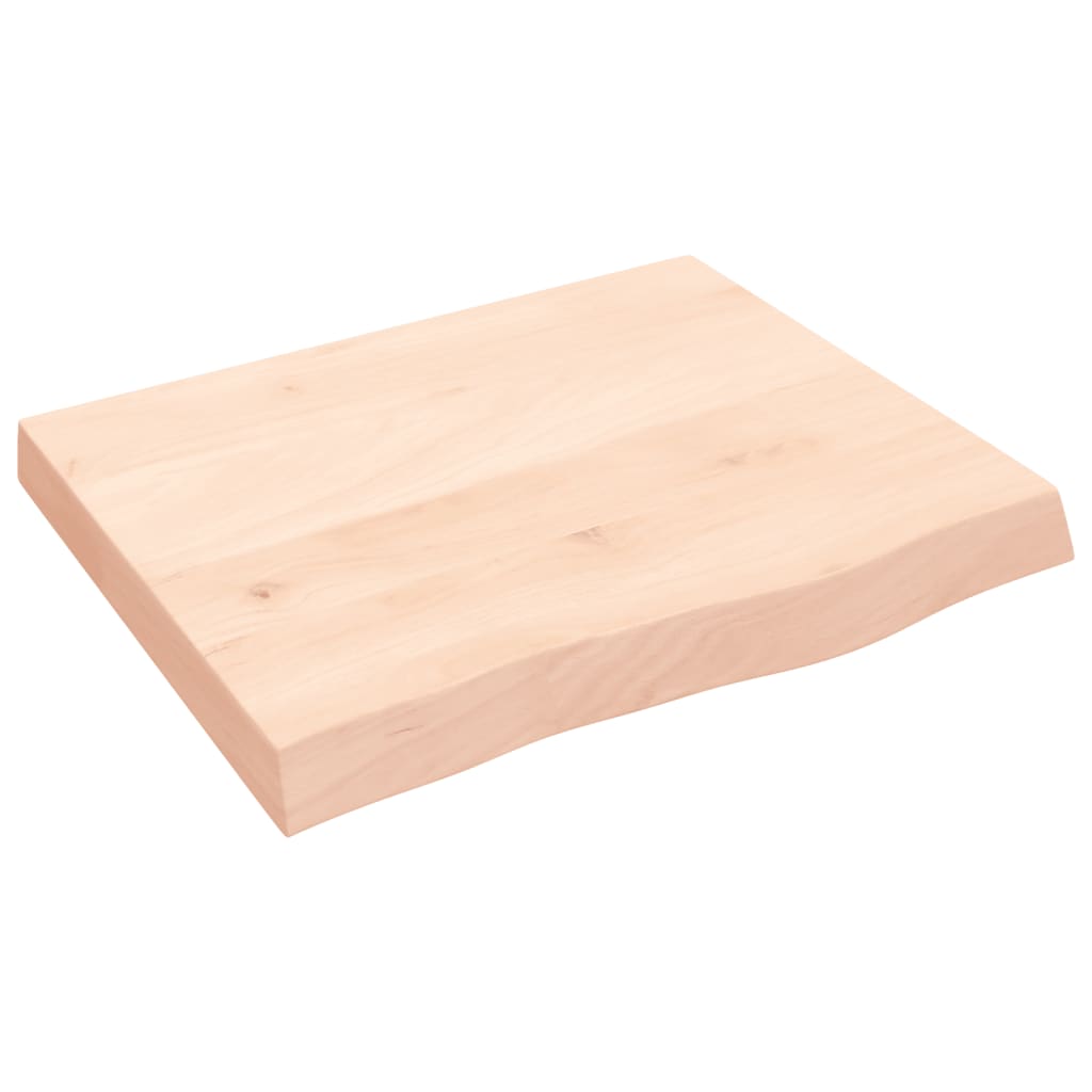 vidaXL Tafelblad 60x50x(2-6) cm onbehandeld massief eikenhout