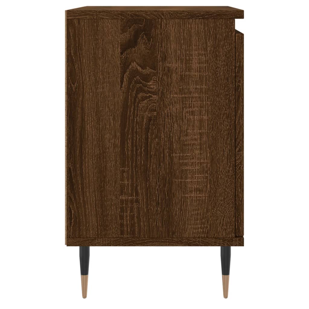 vidaXL Nachtkastje 40x30x50 cm bewerkt hout bruin eikenkleur