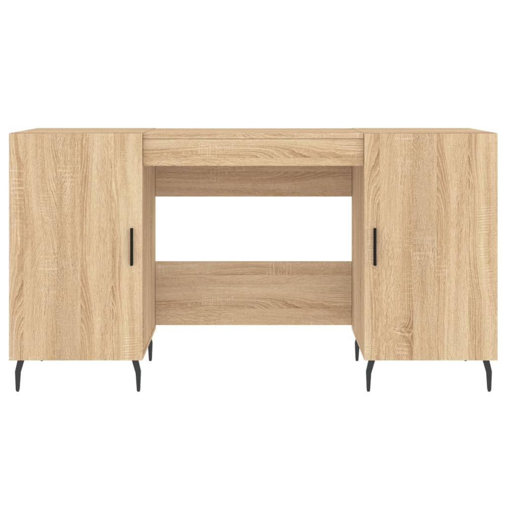 vidaXL Bureau 140x50x75 cm bewerkt hout sonoma eikenkleurig