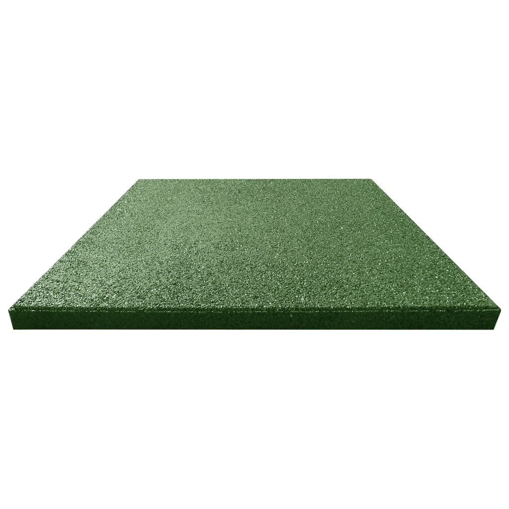 vidaXL Valtegels 18 st 50x50x3 cm rubber groen