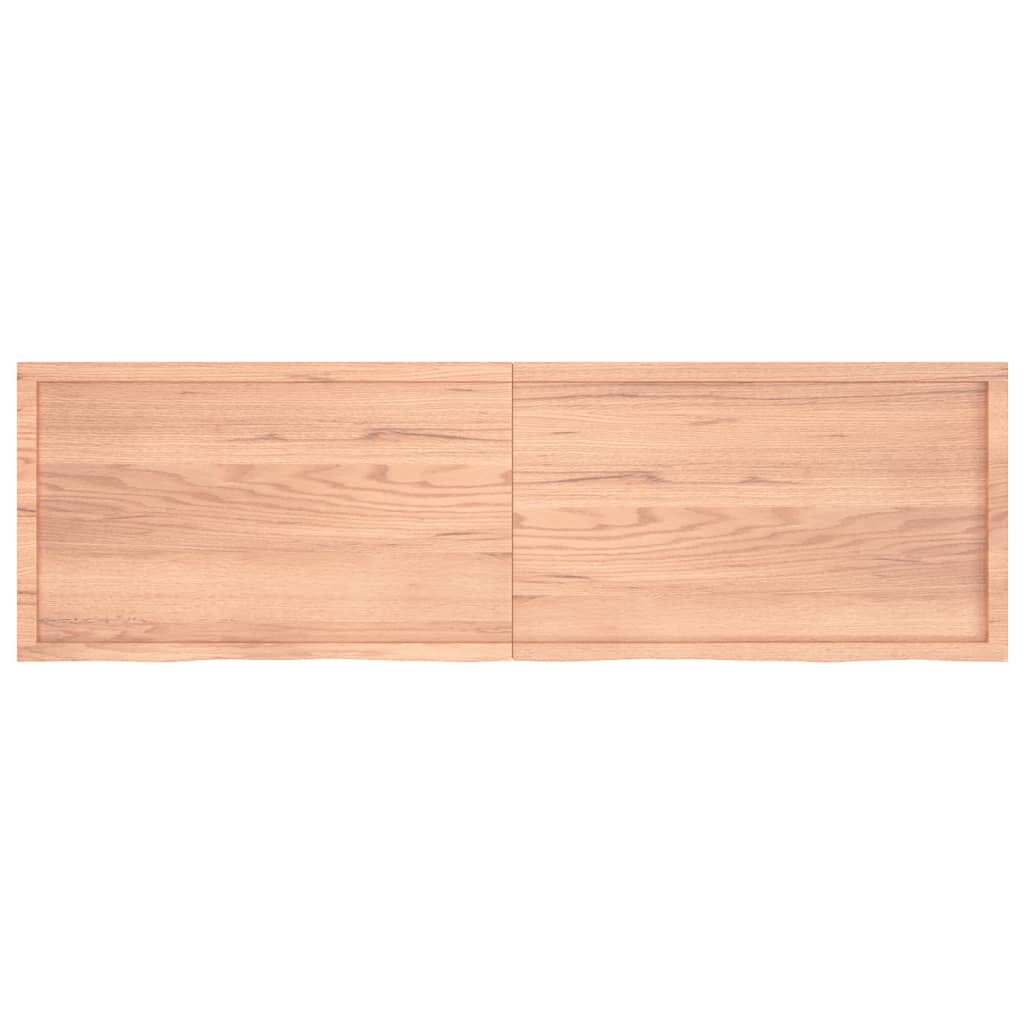 vidaXL Wastafelblad 200x60x(2-6) cm behandeld massief hout lichtbruin