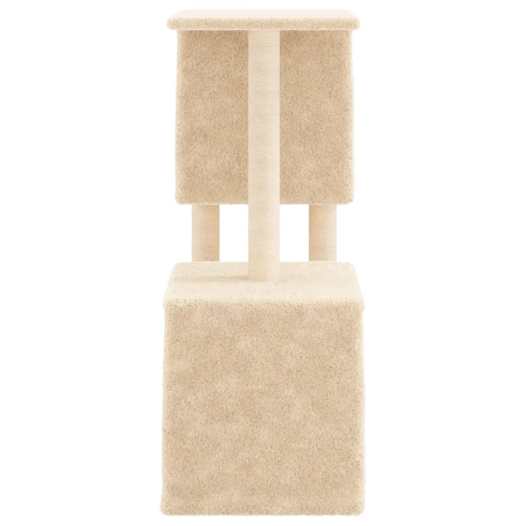 vidaXL Kattenmeubel met sisal krabpalen 86 cm crèmekleurig