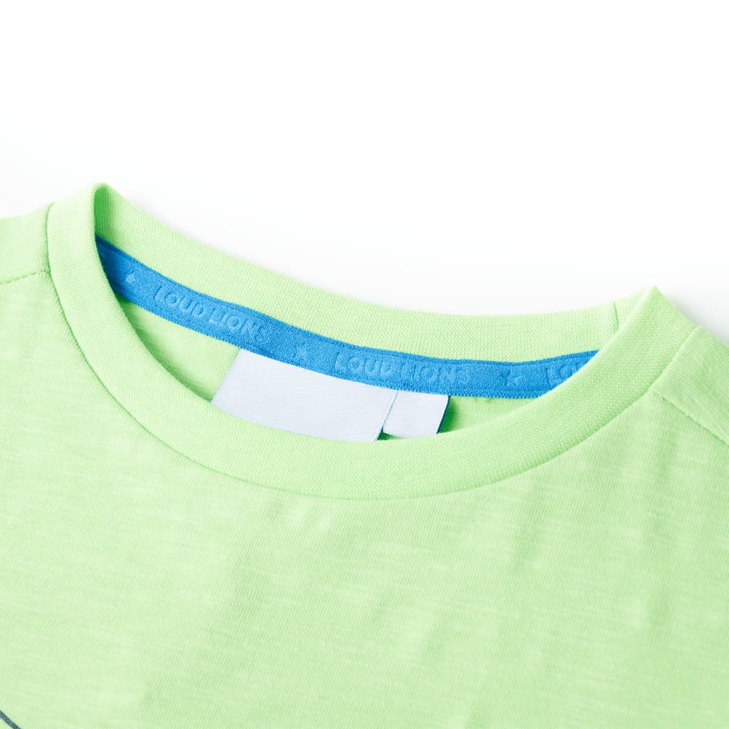 Kindershirt 128 neongroen