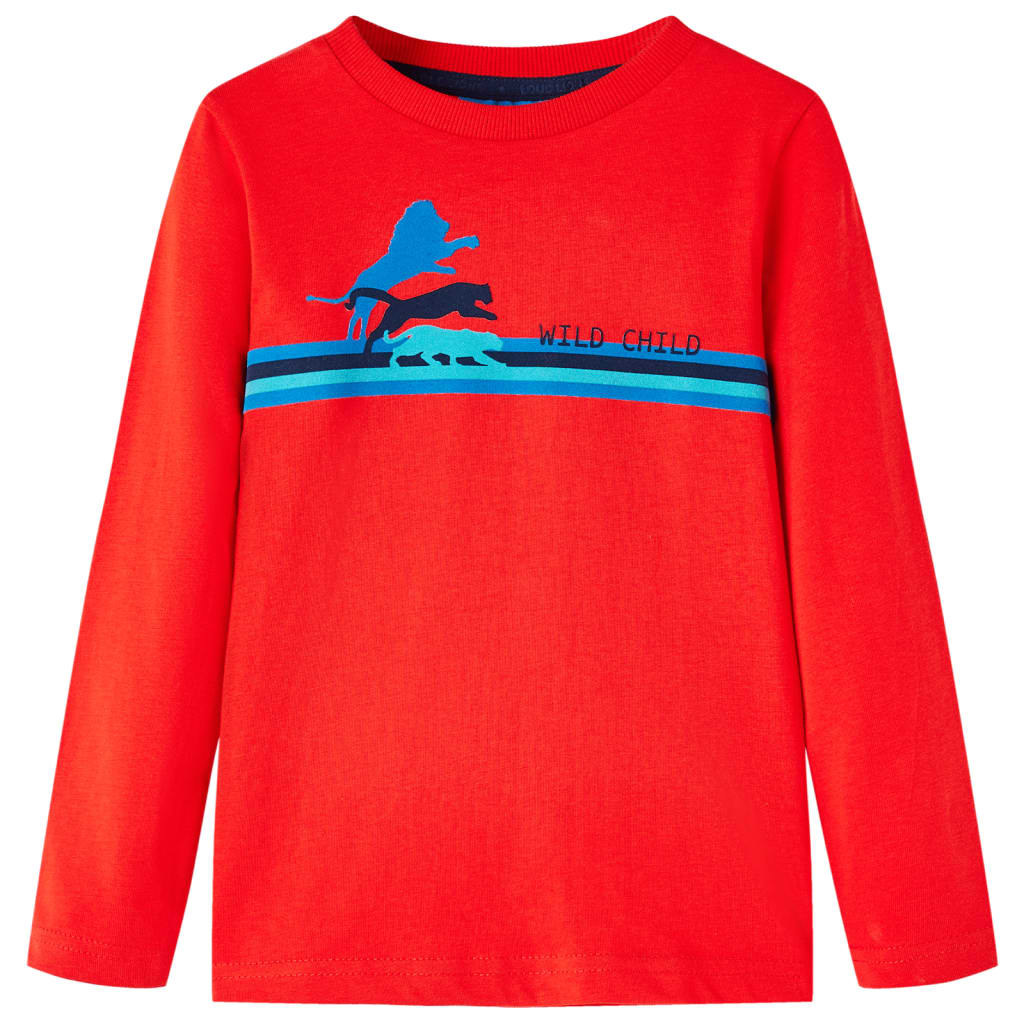 Kindershirt met lange mouwen 140 rood