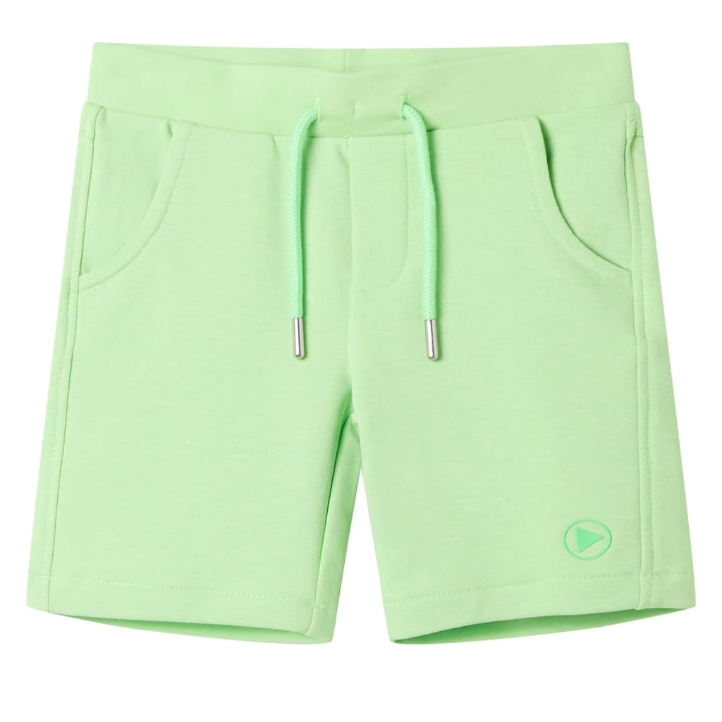 Kindershort 140 fluorescerend groen