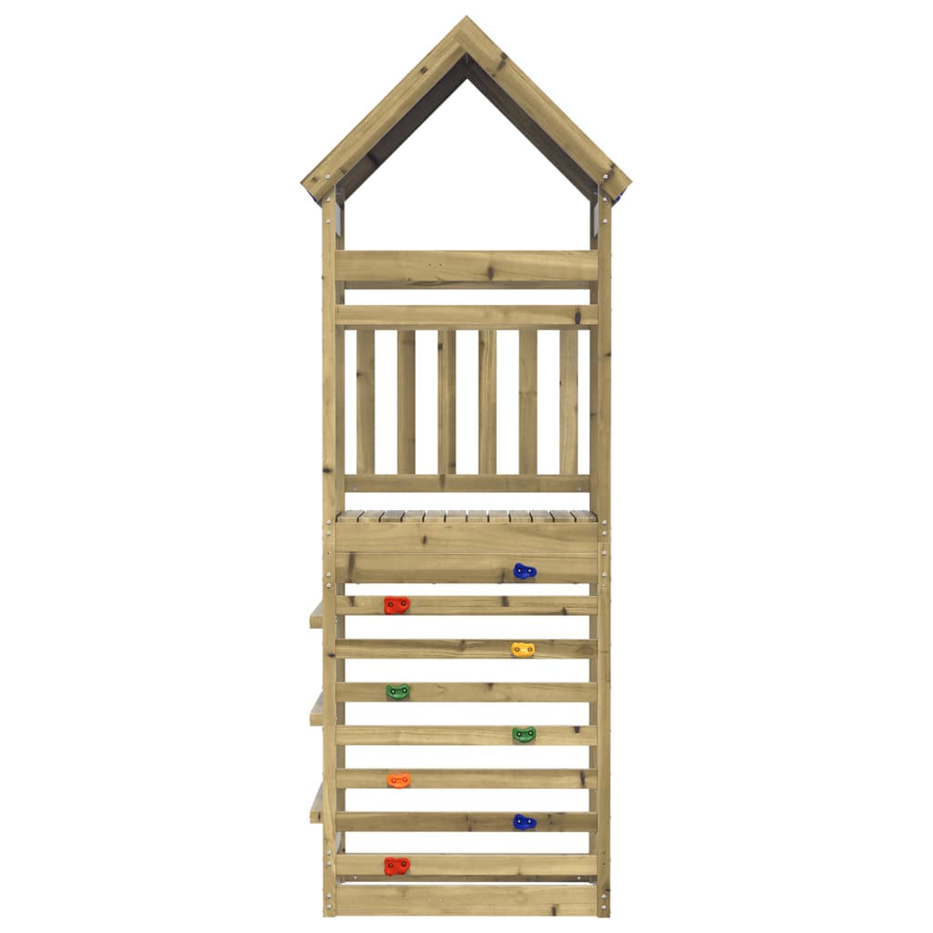 vidaXL Speeltoren met klimwand 85x52,5x265 cm geïmpregneerd hout