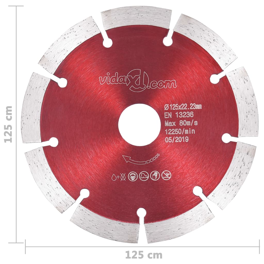 vidaXL Diamantzaagbladen 2 st 125 mm staal