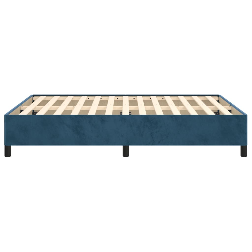 vidaXL Bedframe fluweel donkerblauw 140x190 cm