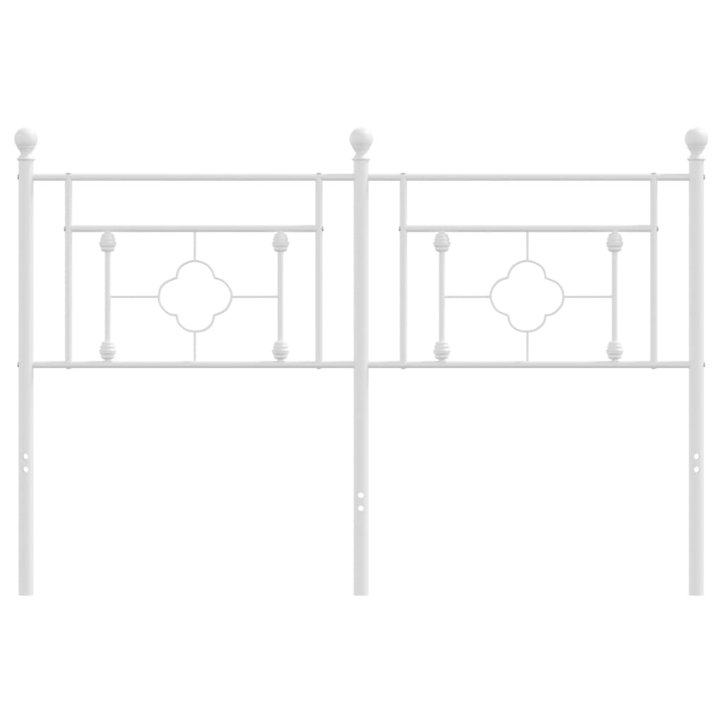 vidaXL Hoofdbord 135 cm metaal wit