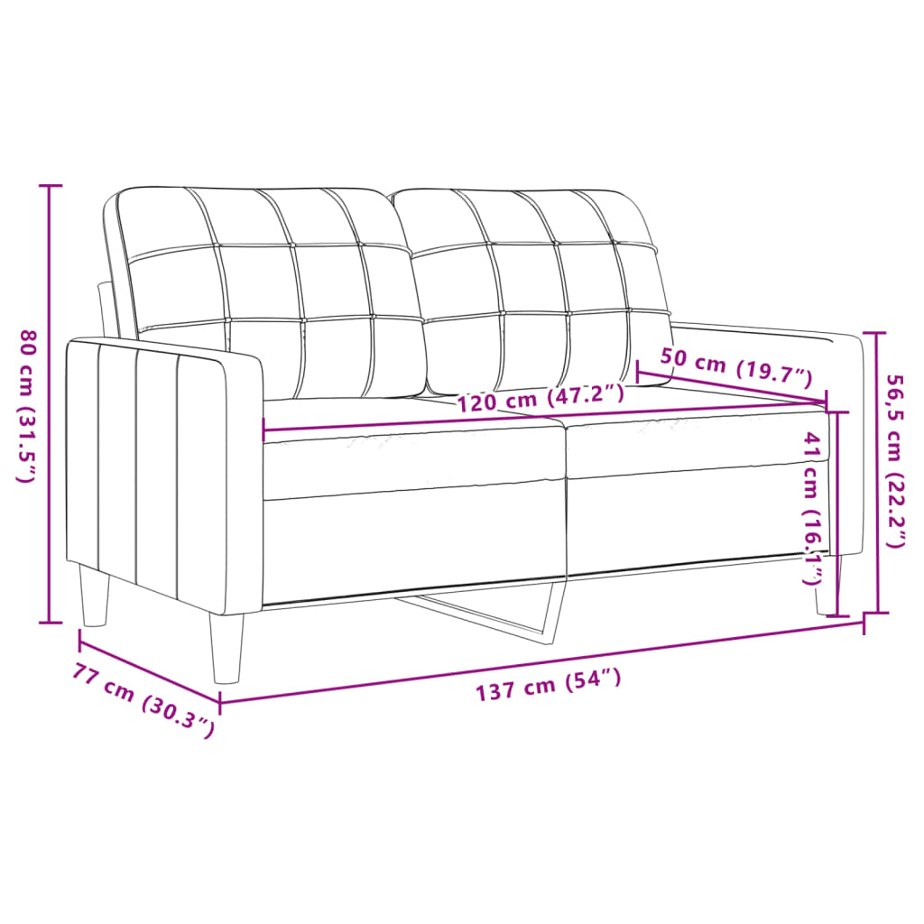 vidaXL 2-delige Loungeset met kussens en bolsters fluweel zwart