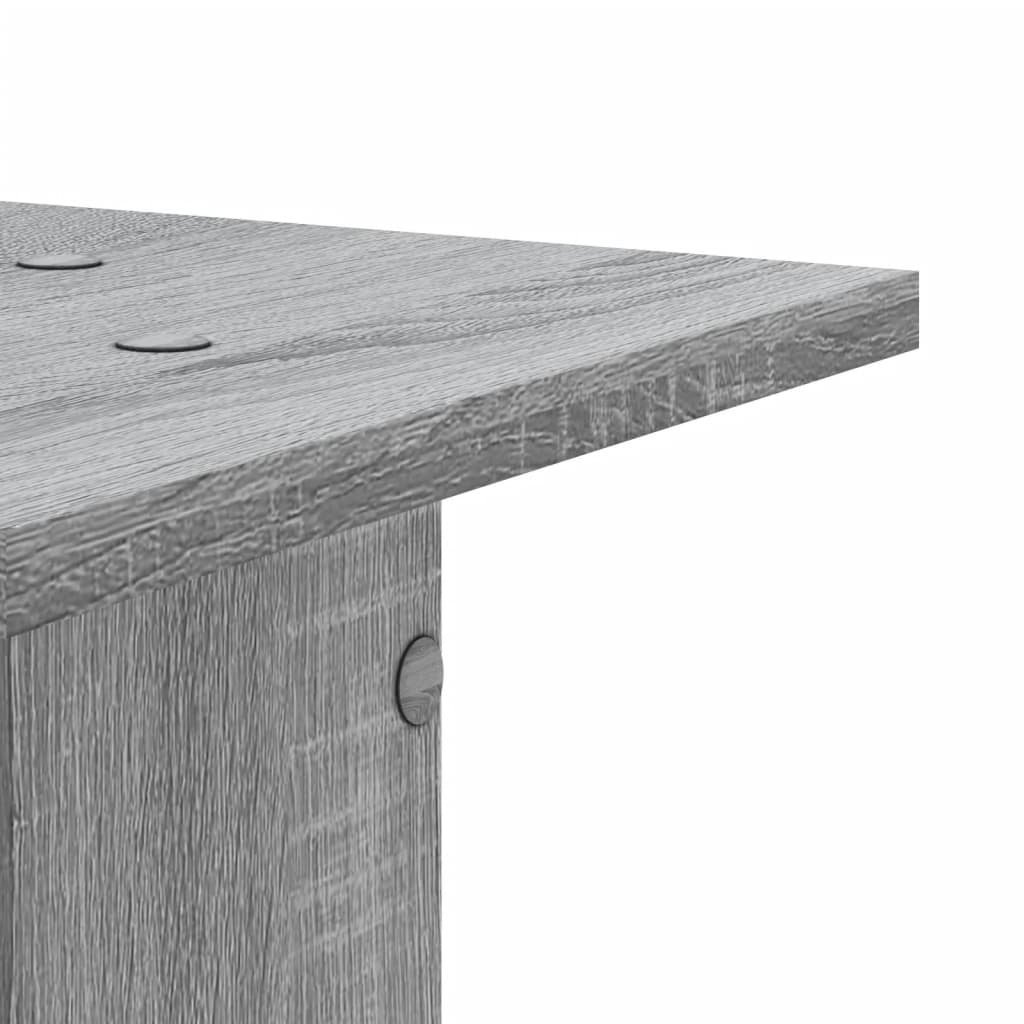 vidaXL Speakerstandaards 2 st 30x30x60 cm bewerkt hout grijs sonoma