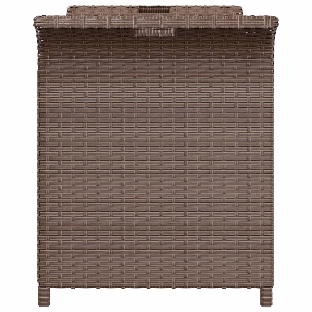 vidaXL Tuinbank met kussen 116x46x57 cm poly rattan bruin