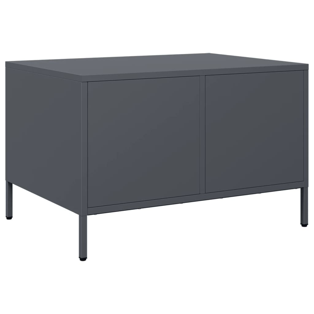 vidaXL Tv-meubel 68x50x43,5 cm koudgewalst staal antracietkleurig