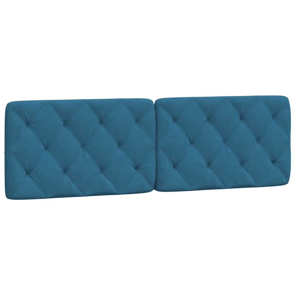 vidaXL Hoofdbordkussen 160 cm fluweel blauw