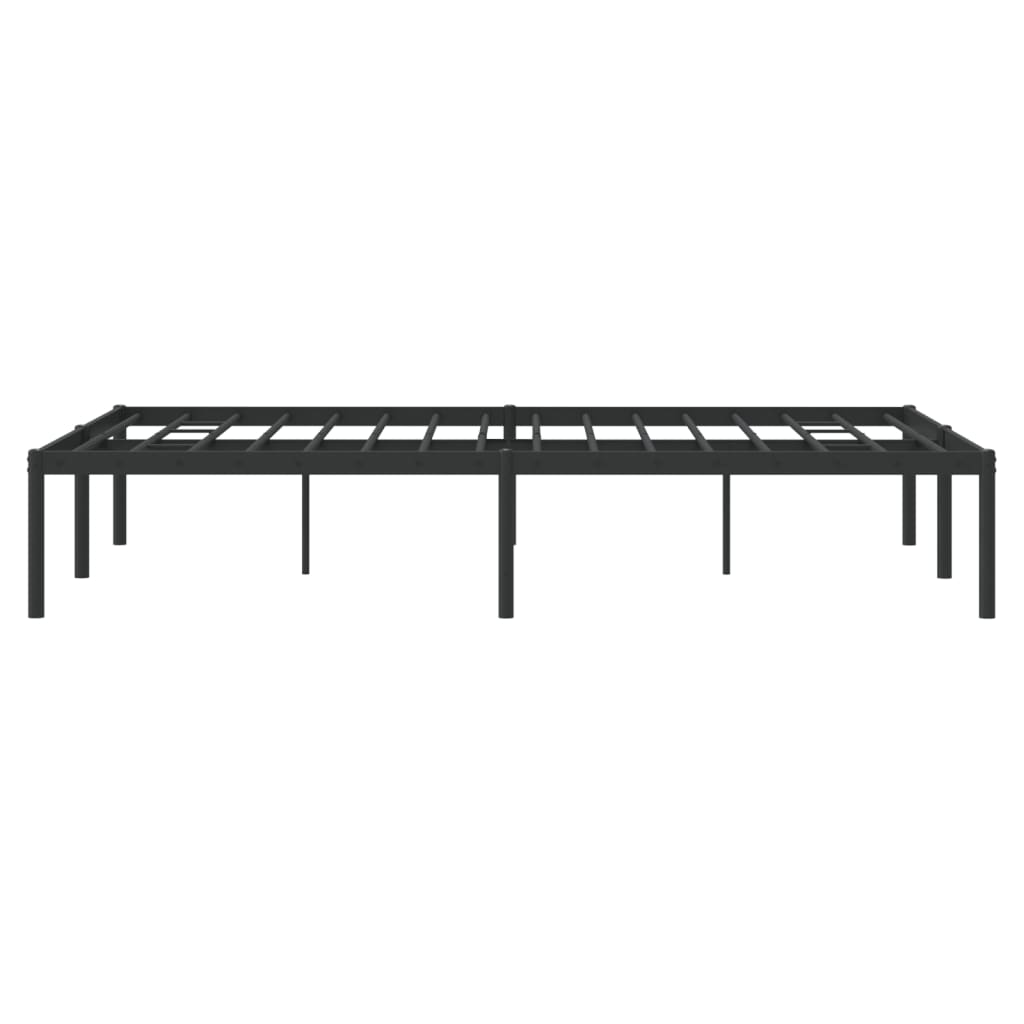 vidaXL Bedframe metaal zwart 120x200 cm