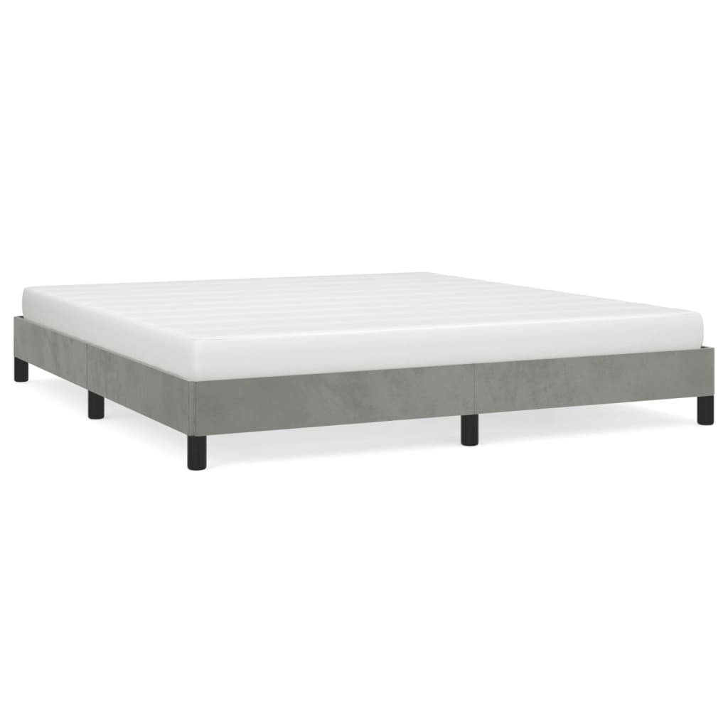 vidaXL Bedframe fluweel lichtgrijs 160x200 cm